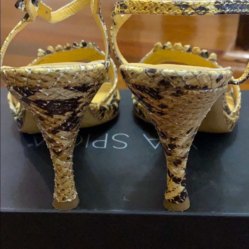 Via Spiga Python Leather Sandals - image 3